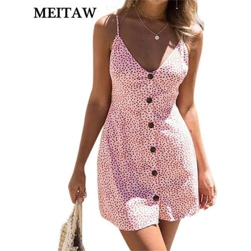 Sexy Sleeveless Beach Sundress Casual Button Striped Mini Dress Boho Chiffon Dress 2020 Vintage Night Club Dresses