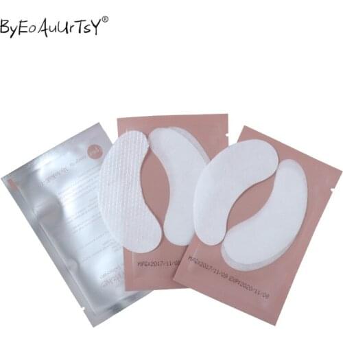 100 pairs Eyeliner Shield for Eyeshadow Shields Protector Disposable Pads Lint Free Patch False Eyelash Extension Makeup Tool