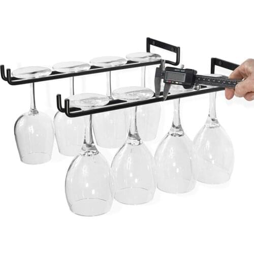 Wine Glass Holder Hanging Storage Rack Cabinet Bar Home Decorative Storage Shelf Organizer Wall-Mounted Wine Glass Hanger