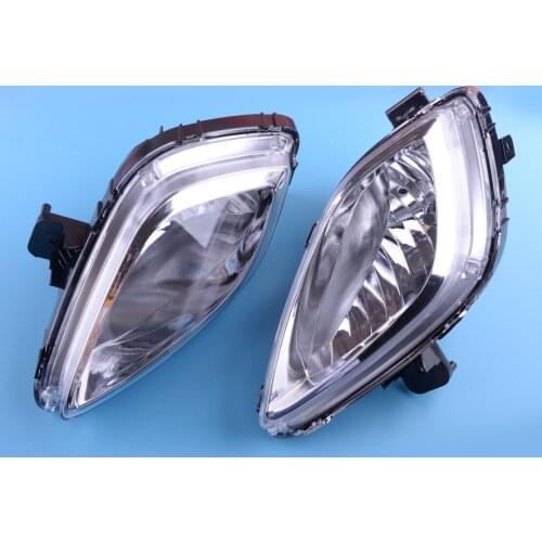 1 Pair Front Bumper Left & Right Fog Light Daytime Running Lamp Fit for Hyundai Elantra 2011 2012 2013 HY2593140 116-50708R