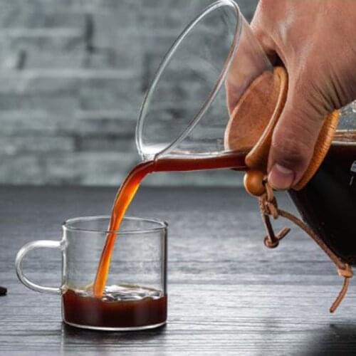 Pour Over Coffee Maker with Borosilicate Glass Manual Coffee Dripper Brewer H99F