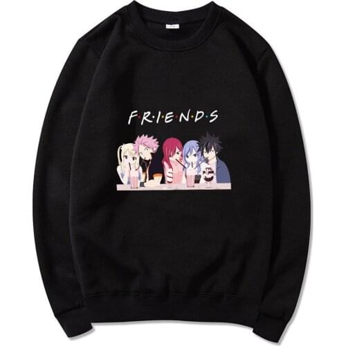 Fairy Tail Friends Printed Hoodies Sweatshirt Men Women Pullover Hoody Winter Warm Male/Female Casual Clothes Fairy Tail Fashion