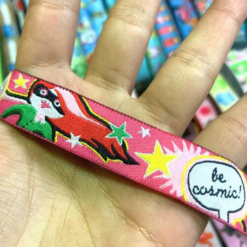 ZERZEEMOOY 5/8" 16 mm 5yards/lot Cartoon Polyester Woven Jacquard Ribbon Rock and roll girl KTZD19112534