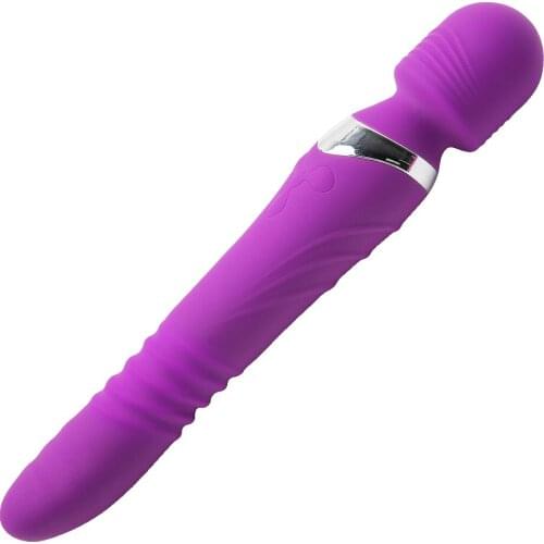 Female Adult Sex Toy Adjustable 7 Speed Vibrating Silicone Massager Dildo Vibrator Waterproof Dual Vibration Motor USB Charging
