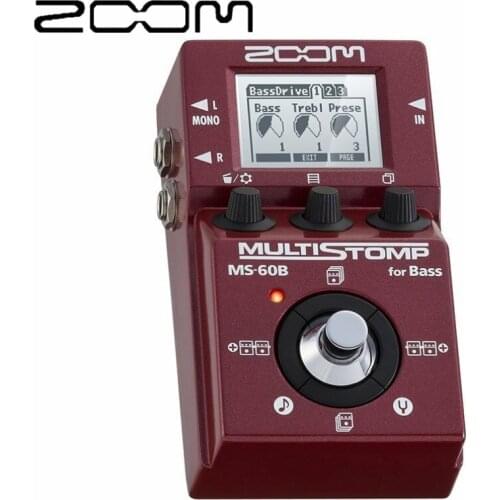 ZOOM MS-60B integrated stomp bass guitar single piece effector, multi effect pedal, suitable for guitar and bass guitar brand