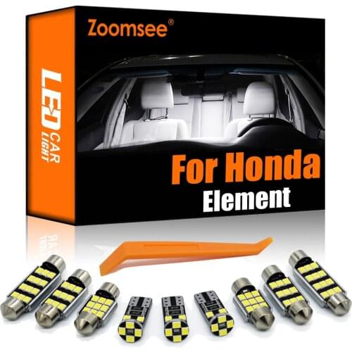 Zoomsee 10Pcs Interior LED For Honda Element 2003-2011 Canbus Vehicle Bulb Indoor Dome Map Reading Light Error Free Car Lamp Kit