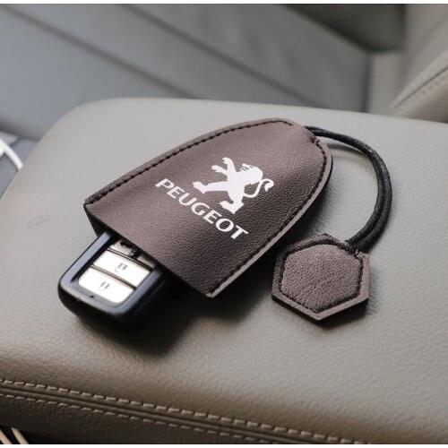 1Pcs New Design Black Leather Car Key Cover Case Long Lasting Accessories For Peugeot 107 108 206 207 308 307 508 2008 3008