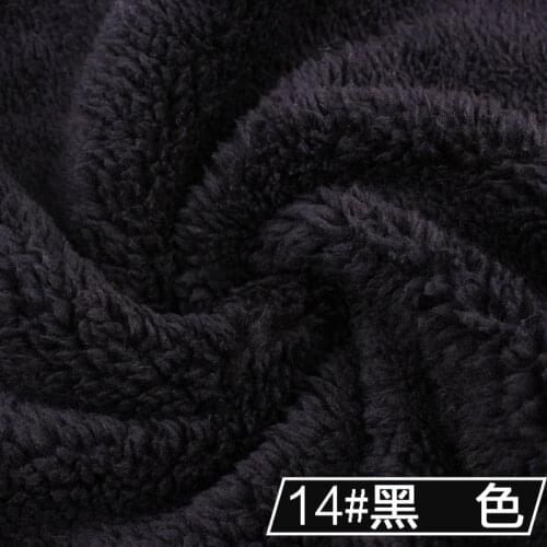 14# black 1 meter Berber Fleece Fabric camoFleece Shu Velveteen for DIY toys sleepcoat pajamas nighty bedgown material