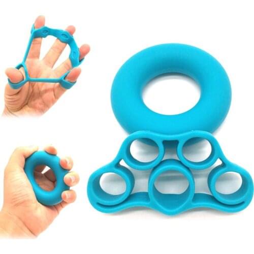 3 Levels Silicone Hand Grip Strengthener Finger Stretcher Hand Exercise Gym Fitness Grip Finger Trainer Ring Hand Grips Ball #ND