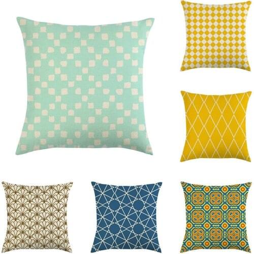 45cm*45cm Simple Color Geometry linen/cotton throw pillow covers couch cushion cover home decorative pillow