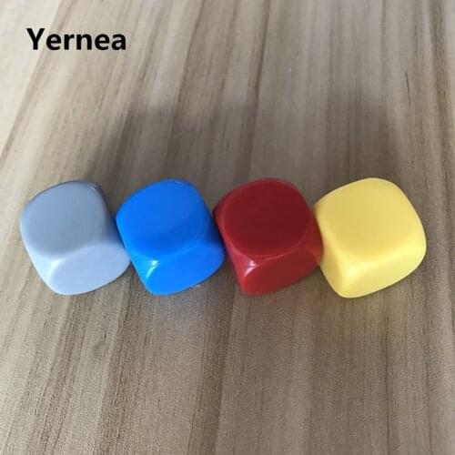 5Pcs/Lot 22mm Dice Rounded Corner Acrylic Hexahedron Blank Dice Can write Color Free creativity Interesting DIY Dice Set Yernea