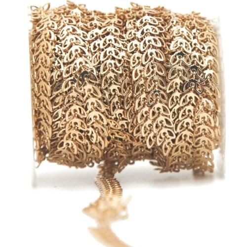 50cm Cable Chain Bulk Arrow Aircraft 14k Gold Plating Chain Anklet Necklace Bracelet Diy Jewelry Making Supplies Findings