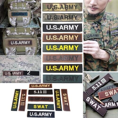 AHYONNIEX 1 PC Fabric Patch US Army Flag Patch Sew On Clothes Armband Backpack Sticker DIY Accessories