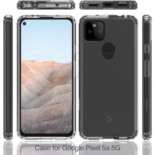 Soft TPU / Transparent Hard PC Back Cover Shockproof Crystal Clear Case For Google Pixel 4 4XL 4A 5G / Pixel 5 5A Fundas Capa