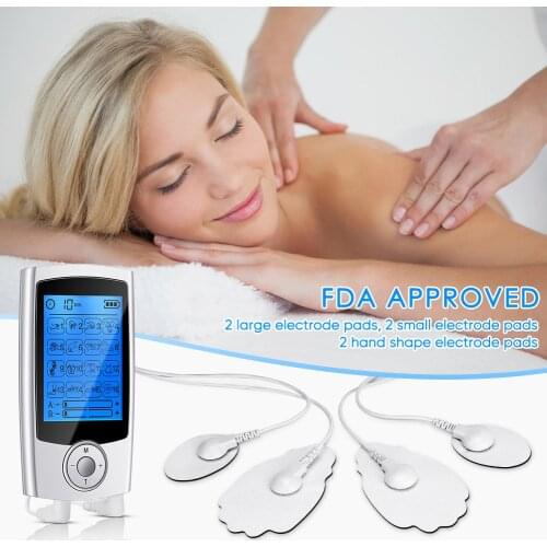 Dual Channel TENS EMS Unit Muscle Stimulator Machine TENS Unit Electrode Pads Electronic Pulse Massager Muscle Stimulation 110V
