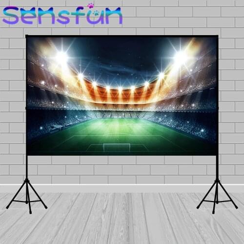 Photo Backdrop Football Soccer Field Stadium Grassland Baby Birthday Boy Custom Backdrop Photography Background For Photo Studio