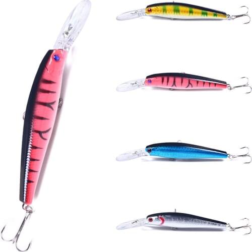 HENGJIA 1pcs 12.5CM 14G Minnow Fishing Lure Depth 2.7-4.5M Artificial Hard Bait Crankbait Fishing Tackle Equipment