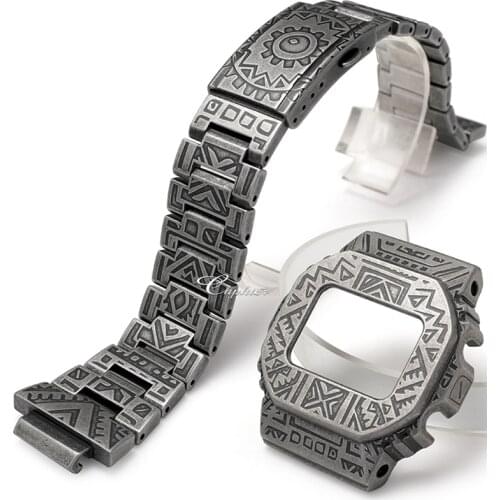 Metal Watch Band Strap Bracelet For Casio G-Shock DW5600 DW-5610 Bezel Frame GW-M5610 GWM5600 DW5600E Watchband Steel Case Shell