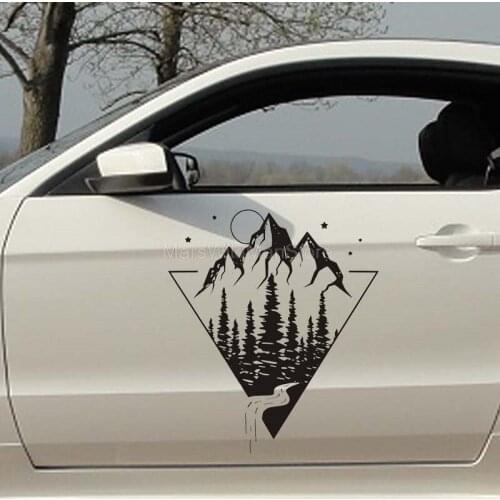 Mountain Silhouette Wall Decal Mountains Vinyl Sticker House Murals For Living Room Mordern Room Decoration