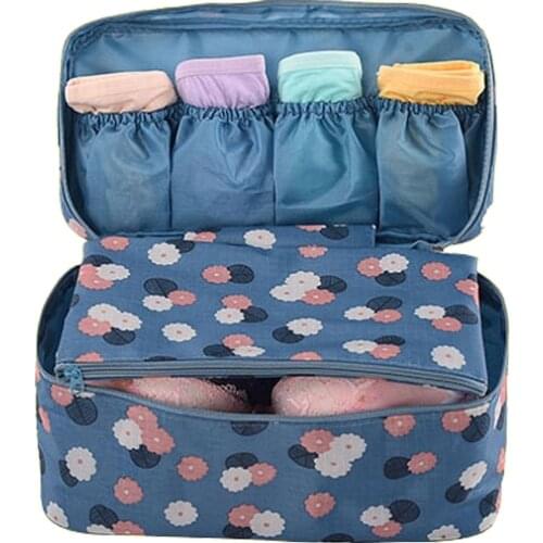 Travel Bra Storage Bag Underwear Finishing Waterproof Socks Organizer Portable Underwear Zipper Storage Box