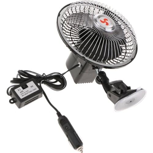 12V Car Truck Windshield Electric Fan Cooling System Suction Cup