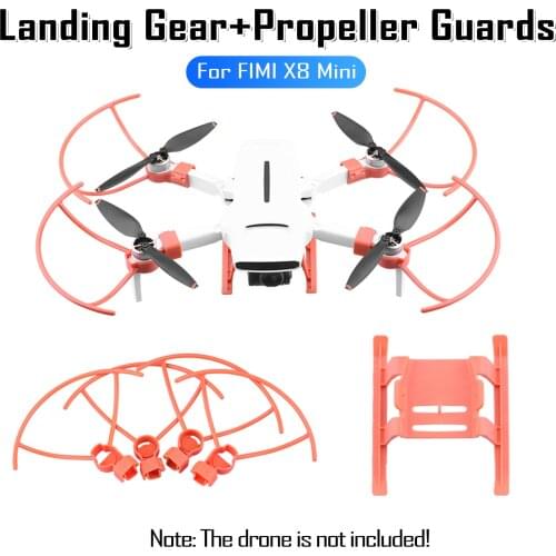 SUNNYLIFE New Landing Gear Extension Height Extender Stand Protector Propeller Guards for FIMI X8 Mini Drone Accessories