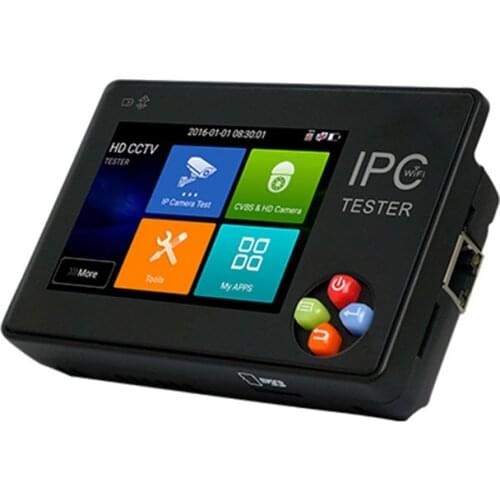 Built in WIFI Mini 3.5" touch screen CCTV Tester Monitor DC 12V Out Support H.265 H.264 IP 4K IP Camera Tester Pro IPC-1600plus