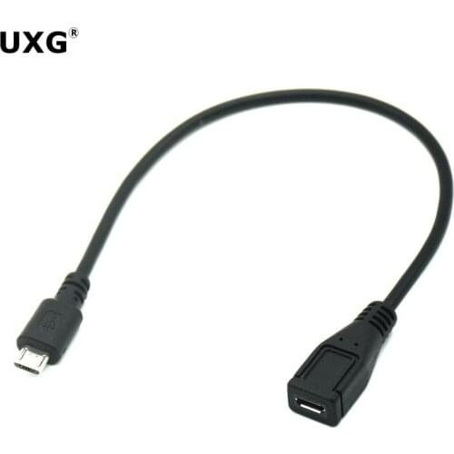 Micro USB Male to Female USB 2.0 Cable Converter Extension Adapter 25cm