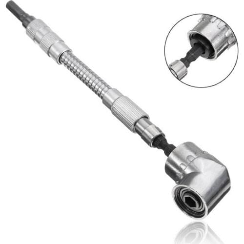 105° 1/4 Inch Hex Shank Drill Bit Angle Driver With Flexible Screwdriver Extension Bit Holder