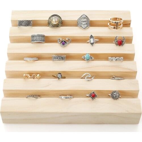 Solid Wood Rings Display Tray Earrings Display Holder Earrings Display Card Jewelry Display Series