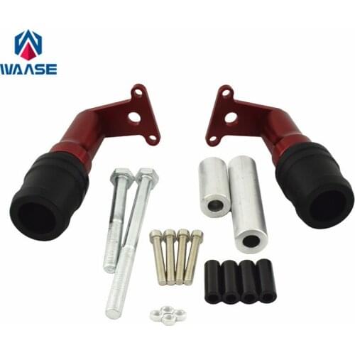 Waase Motorcycle Left & Right Engine Crash Pads Frame Sliders Protector For Kawasaki Ninja 250 400 Z400 2018 2019 2020