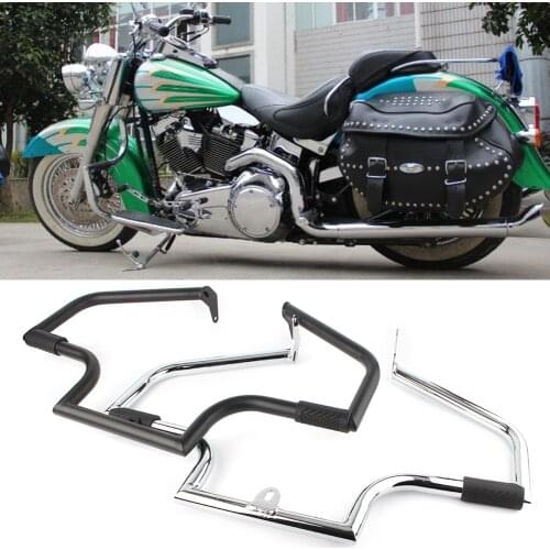 Motorcycle Engine Highway Crash Bar Guard Protector For Harley Softail Heritage Classic FLSTC Deluxe Fat Boy FLSTF 2000-2017