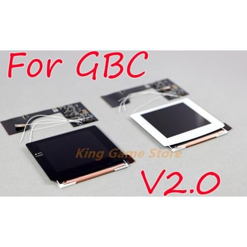 1set/lot IPS Display LCD KIT 2.0 High Light Screen FOR GBC RETRO PIXEL Backlight Laminated Panel and Lens Adjustable for GBC