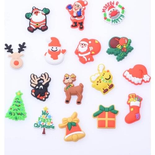 1pcs Soft PVC Croc Charms Christmas JIBZ Shoes Accessories Decorations For Christmas Gift