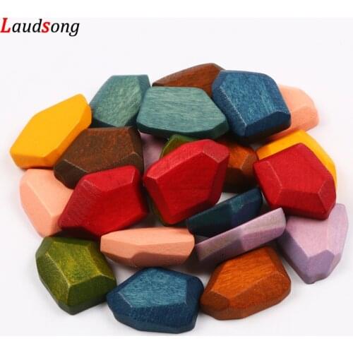 10Pcs 18X15mm Natural Irregular Multicolor Beads Wooden Beads For Jewelry Making Necklace Bracelet Handmade DIY