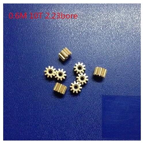10pcs/lot 0.6 Modulus 10 Teeth Holes 2.23mm Tooth metal Gear Small Modulus Gears and copper gear