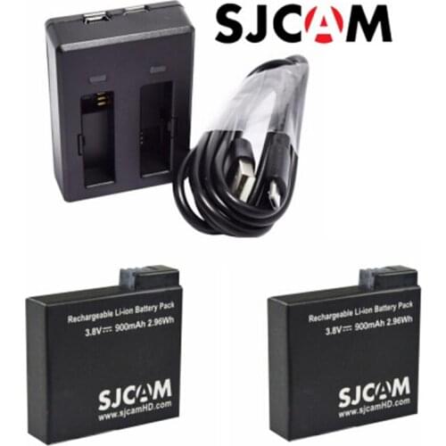 100% Original SJCAM M20 900mAh Backup Rechargable Li-on Battery And Charger Accessories For SJCAM M20 2K WiFi Sport Camera DV