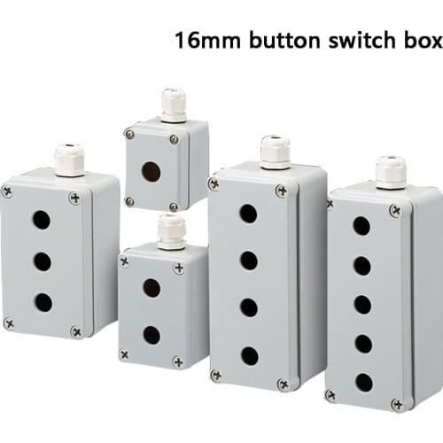 16mm button switch box waterproof control box outdoor rainproof water 1hole 2hole 3hole 4hole 5hole plastic electrical power box