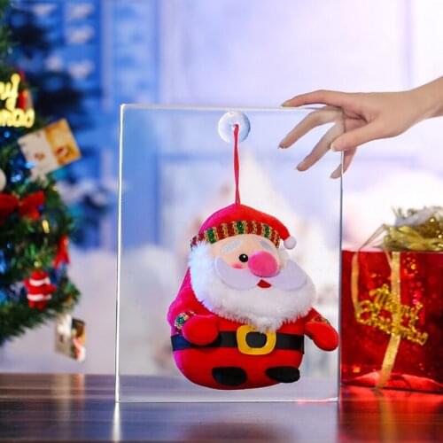 17/19/29/35cm Santa Claus Doll Soft Plush Stuffed Toy Christmas Tree Home Decoration Lovely Doll Mini Pendant Ornament