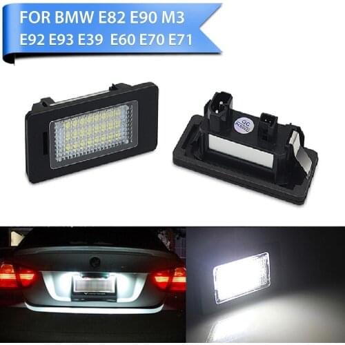 2 PCS License Plate Light Led Number Plate Holder Lamp No Error For BMW E39 E60 E60N E61 E90 E91 E90N E92 E93 E46 CSL E82