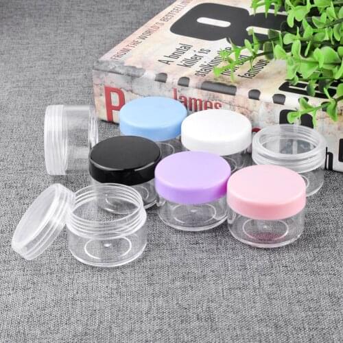 5PC Portable Empty Cosmetic Container Plastic Jar Pot Eyeshadow Makeup Travel Face Cream Lotion Cosmetic Refillable Bottle Box
