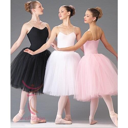 Straps Adult Ballet Dance Dress Gymnastics Leotard Women White Pink Black Ballet Dance Costumes Uniform Dancewear