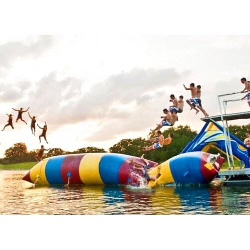 Free Freight 8*3m PVC Water Jump Pillow Catapult Inflatable Jumping Blob Inflatable Water Blob Bouncing Bag Water Pillow