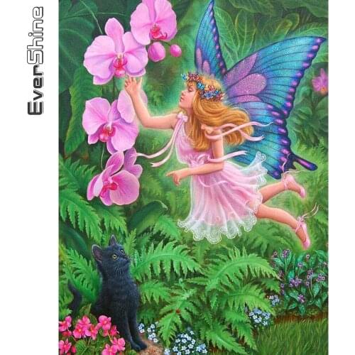 Evershine 5D DIY Diamond Painting Angel New Arrival Diamond Embroidery Portrait Cross Stitch Kits Cat Mosaic Art Wall Decor