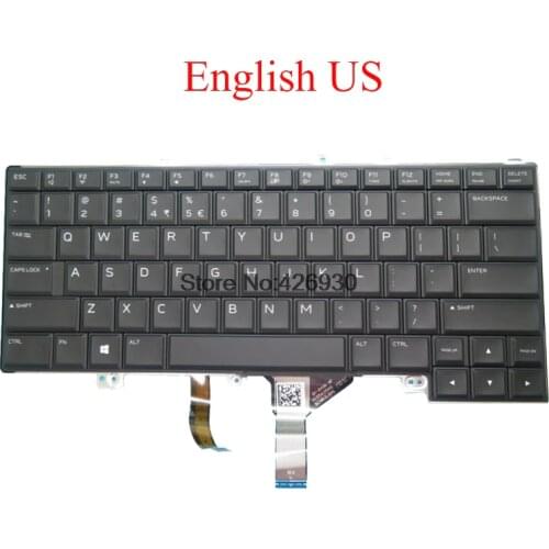 Laptop US Keyboard For DELL For Alienware 15 R3 P69F 0XJYDD XJYDD PK131Q71A01 V155625AS1 UI English black with backlit new