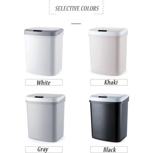 15L Large Capacity Smart Sensor Trash Can Rubbish Bin for Bathroom Living Room