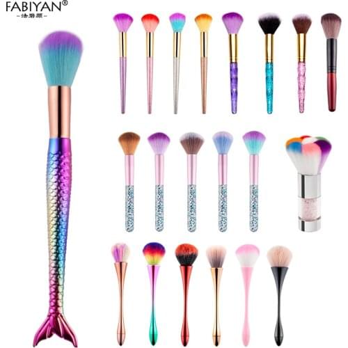 Colorful Soft Nail Art Cleaning Pen Brush UV Gel Powder Removal Cleaner Brush Manicure Clean Tools For Nail Care