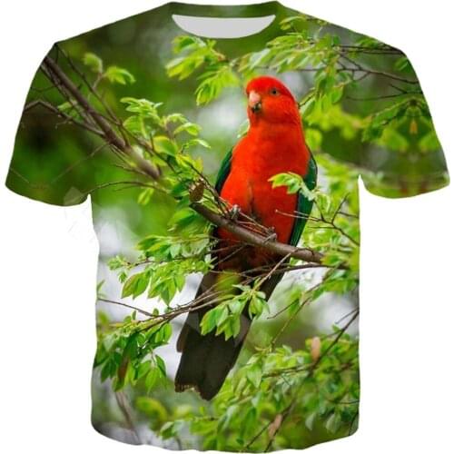 CLOOCL Summer New Fashion T Shirt Men Women 3D Print Animal Parrot T Shirt Short Sleeve Hip Hop Harajuku Streetwear Top