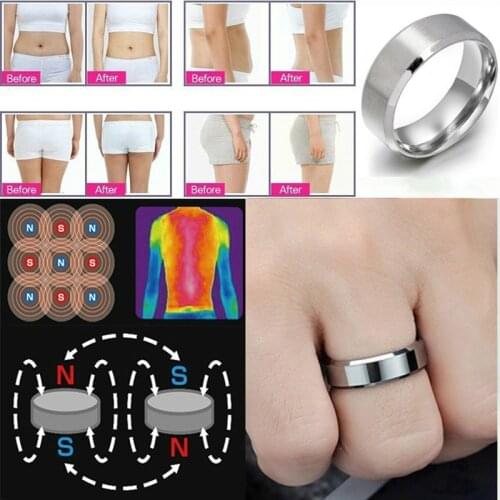 Stainless Steel Magnetic Rings Magnetic Weight Loss Ring Slimming Tools Fitness Reduce Weight Ring
