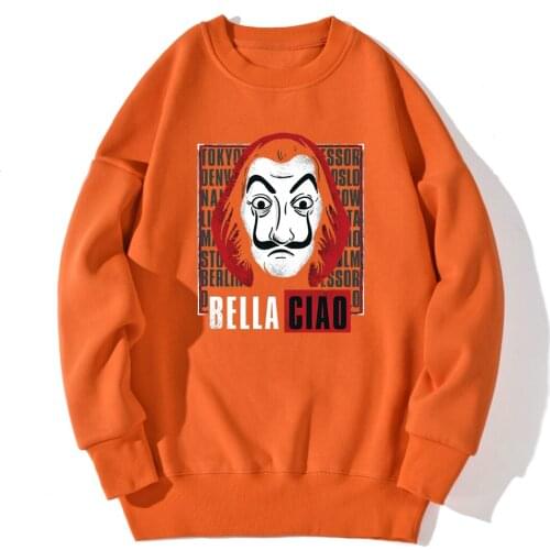 La casa de papel Print Mens Sweatshirt Casual Hip Hop Hoodie Outwear Hipster Pullovers Homme Autumn 2020 New Supoleron Hombre